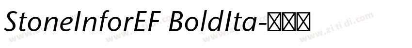 StoneInforEF BoldIta字体转换